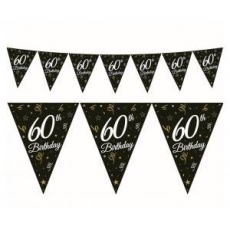 Girlanda papierowa Beauty&Charm z flagami "60", 28-8490