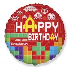 Balon foliowy 18" FX - Happy Birthday- BRICKS-8506