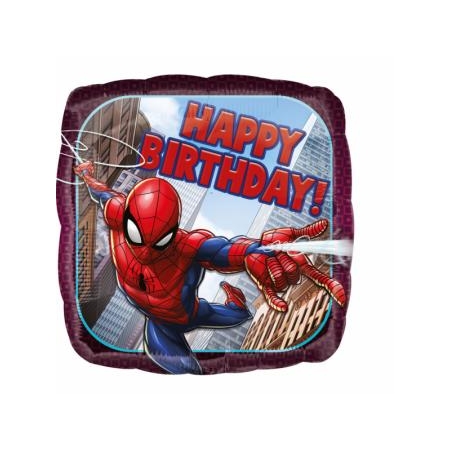 BALON FOLIOWY SPIDERMAN HAPPY BIRTHDAY KWADRATOWY-6837