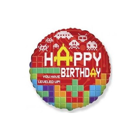 Balon foliowy 18" FX - Happy Birthday- BRICKS-8506